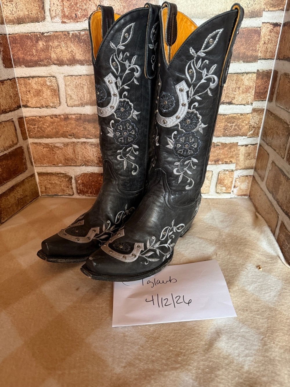 Old Gringo Black Lucky Boots 8.5